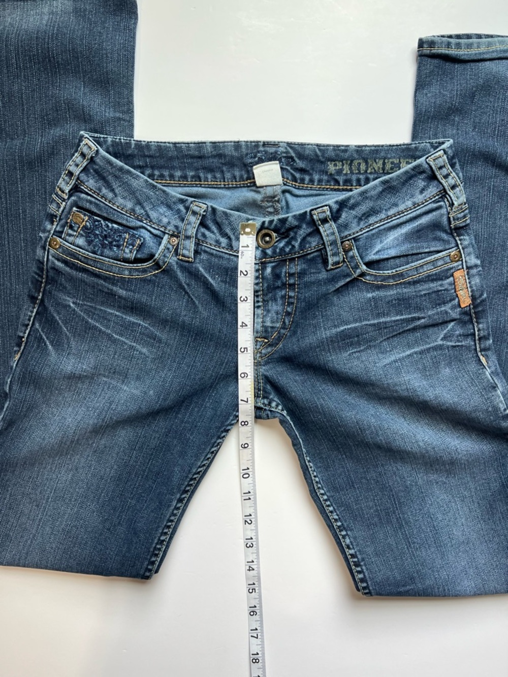 Silver Jeans Low Rise Flare Denim Blue Jeans Women's Size 28/33 Y2K Western Boho - Picture 9 of 12